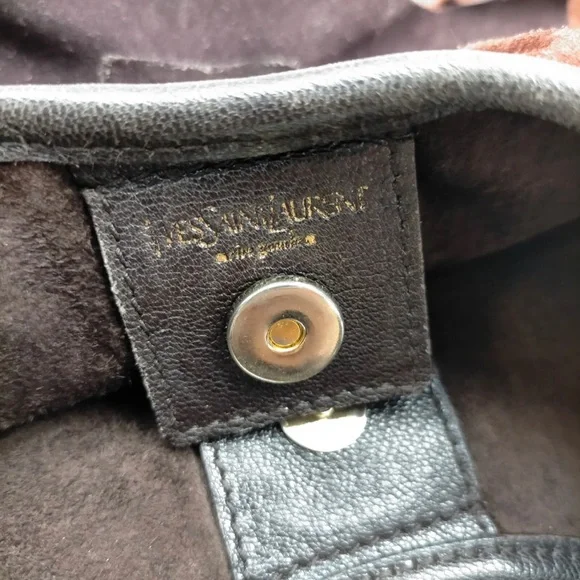 YVES SAINT LAURENT - Chevre Ruffle Saint Tropez Multicolor Leather Shoulder Bag - Picture 8 of 10